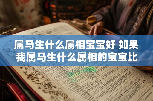 属马生什么属相宝宝好 如果我属马生什么属相的宝宝比较好
