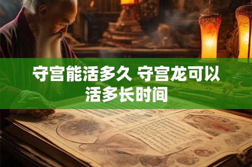 守宫能活多久 守宫龙可以活多长时间