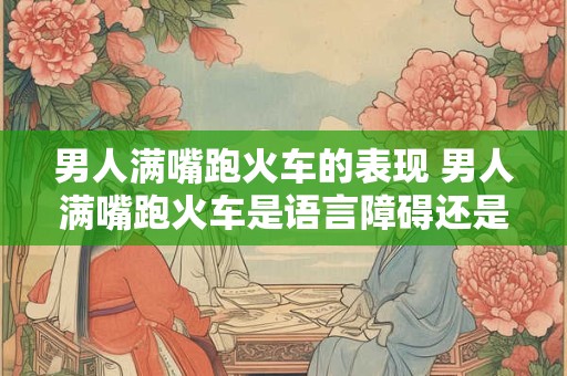 男人满嘴跑火车的表现 男人满嘴跑火车是语言障碍还是紧张表现