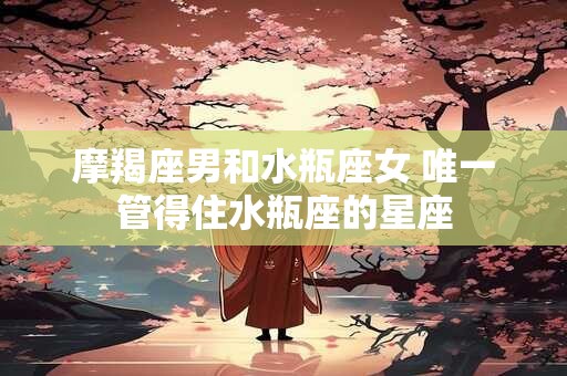 摩羯座男和水瓶座女 唯一管得住水瓶座的星座