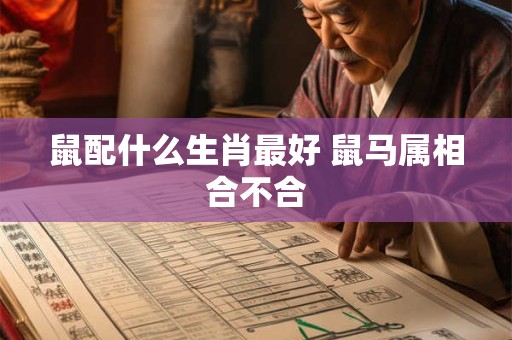 鼠配什么生肖最好 鼠马属相合不合