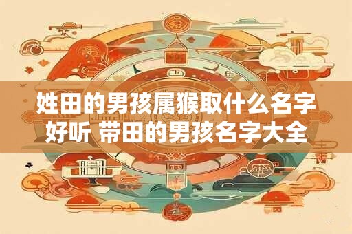 姓田的男孩属猴取什么名字好听 带田的男孩名字大全