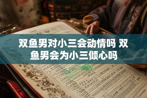 双鱼男对小三会动情吗 双鱼男会为小三倾心吗