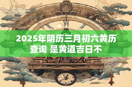 2025年阴历三月初六黄历查询 是黄道吉日不