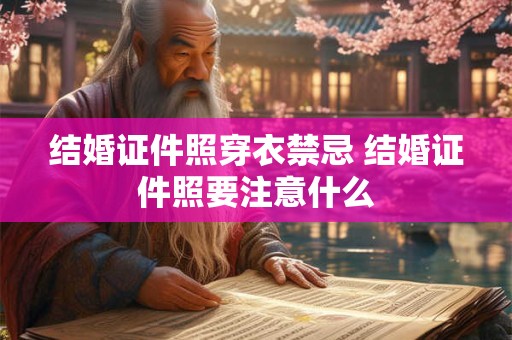 结婚证件照穿衣禁忌 结婚证件照要注意什么