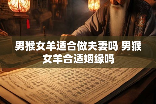 男猴女羊适合做夫妻吗 男猴女羊合适姻缘吗