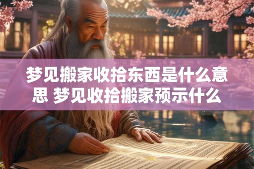 梦见搬家收拾东西是什么意思 梦见收拾搬家预示什么
