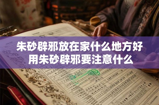 朱砂辟邪放在家什么地方好 用朱砂辟邪要注意什么