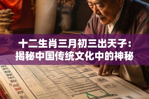 十二生肖三月初三出天子：揭秘中国传统文化中的神秘预言