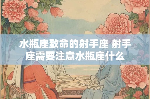 水瓶座致命的射手座 射手座需要注意水瓶座什么