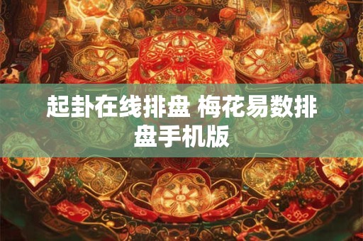 起卦在线排盘 梅花易数排盘手机版