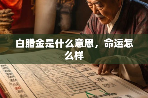 白腊金是什么意思，命运怎么样