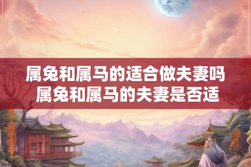 属兔和属马的适合做夫妻吗 属兔和属马的夫妻是否适合