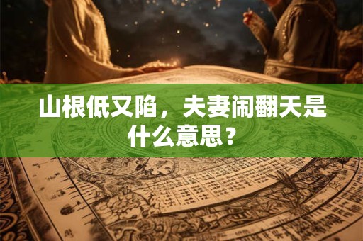 山根低又陷，夫妻闹翻天是什么意思？