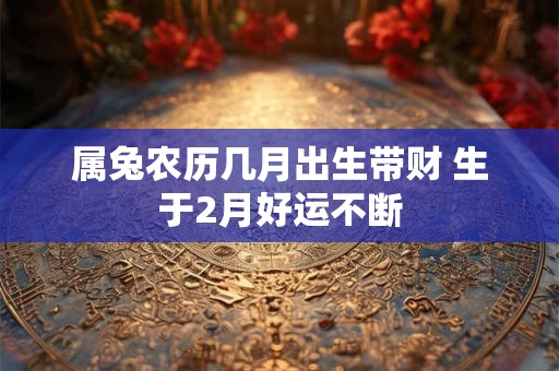 属兔农历几月出生带财 生于2月好运不断