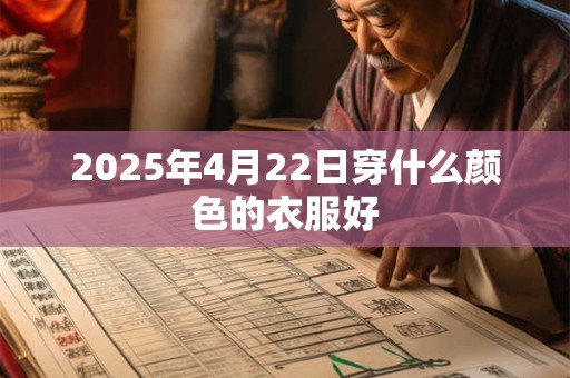 2025年4月22日穿什么颜色的衣服好