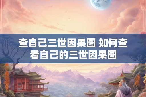 查自己三世因果图 如何查看自己的三世因果图