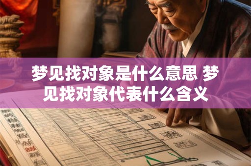 梦见找对象是什么意思 梦见找对象代表什么含义