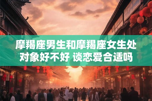 摩羯座男生和摩羯座女生处对象好不好 谈恋爱合适吗