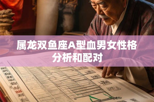 属龙双鱼座A型血男女性格分析和配对
