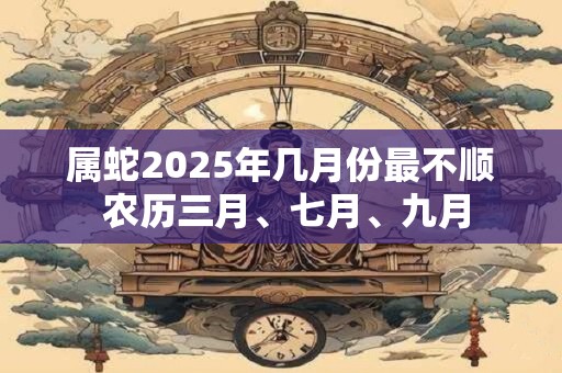 属蛇2025年几月份最不顺 农历三月、七月、九月
