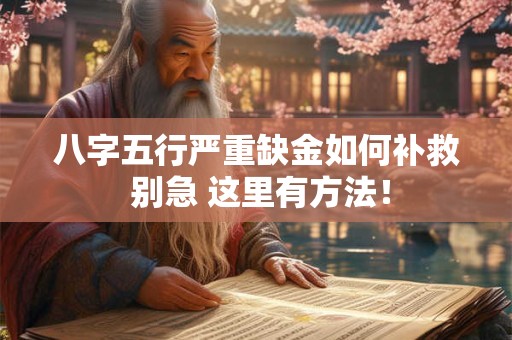 八字五行严重缺金如何补救 别急 这里有方法！