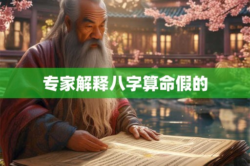 专家解释八字算命假的