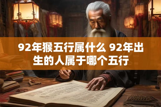 92年猴五行属什么 92年出生的人属于哪个五行