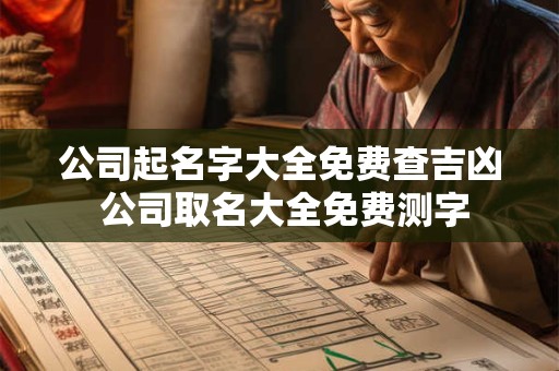 公司起名字大全免费查吉凶 公司取名大全免费测字