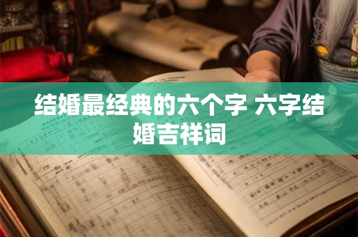 结婚最经典的六个字 六字结婚吉祥词
