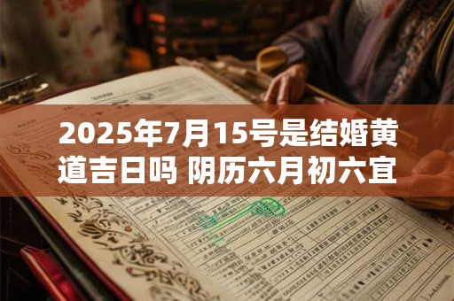 2025年7月15号是结婚黄道吉日吗 阴历六月初六宜嫁娶吗
