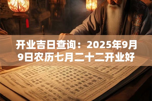 开业吉日查询：2025年9月9日农历七月二十二开业好不好