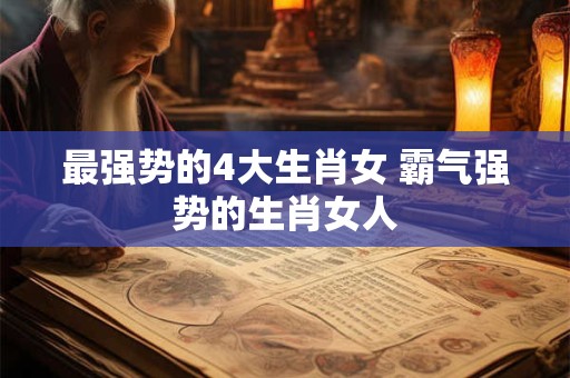 最强势的4大生肖女 霸气强势的生肖女人
