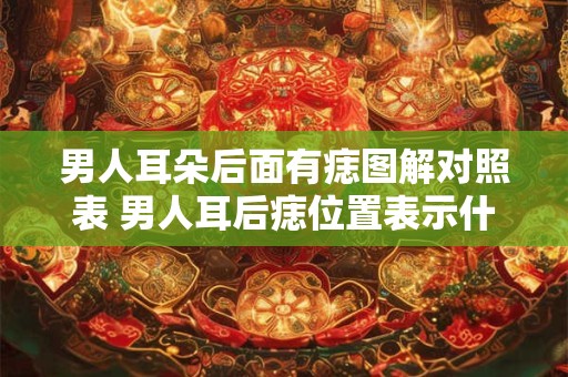 男人耳朵后面有痣图解对照表 男人耳后痣位置表示什么