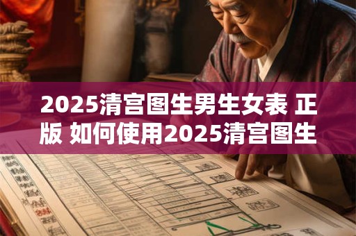2025清宫图生男生女表 正版 如何使用2025清宫图生男生女表