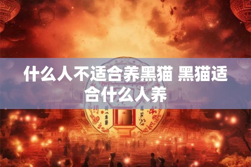 什么人不适合养黑猫 黑猫适合什么人养
