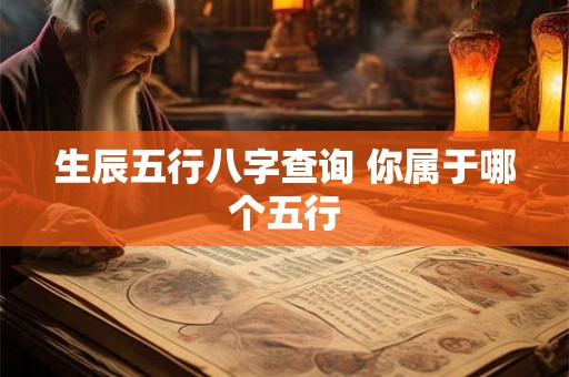 生辰五行八字查询 你属于哪个五行