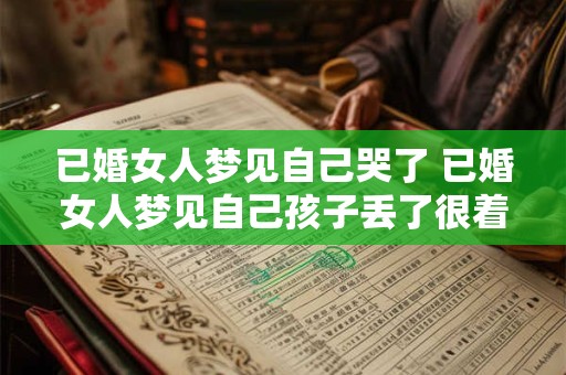 已婚女人梦见自己哭了 已婚女人梦见自己孩子丢了很着急
