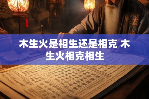 木生火是相生还是相克 木生火相克相生