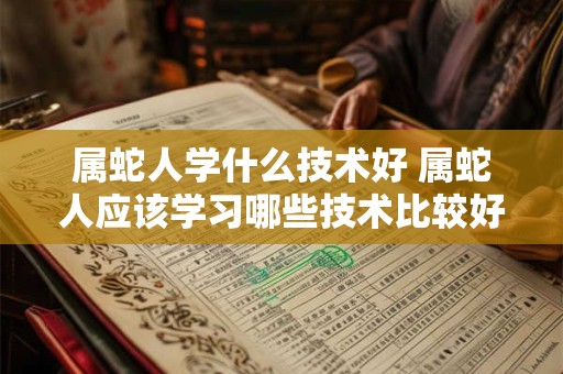 属蛇人学什么技术好 属蛇人应该学习哪些技术比较好