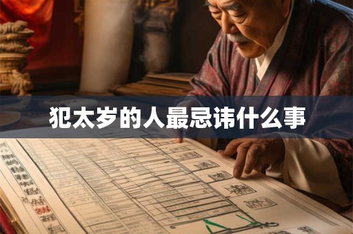 犯太岁的人最忌讳什么事