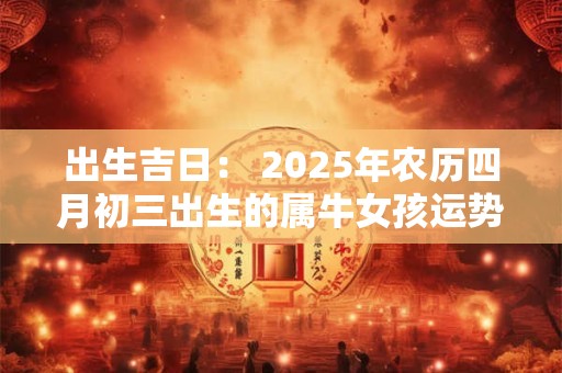 出生吉日： 2025年农历四月初三出生的属牛女孩运势好不好