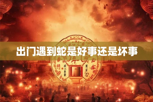 出门遇到蛇是好事还是坏事