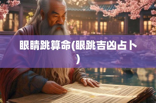 眼睛跳算命(眼跳吉凶占卜)