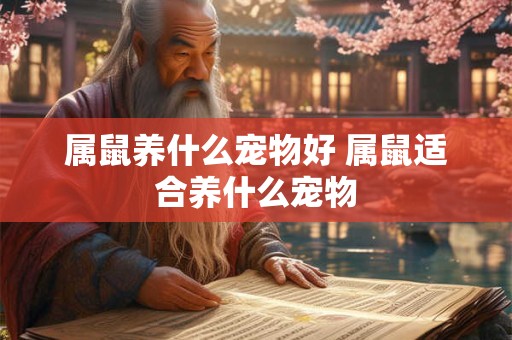 属鼠养什么宠物好 属鼠适合养什么宠物