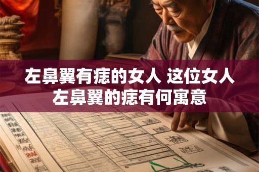 左鼻翼有痣的女人 这位女人左鼻翼的痣有何寓意