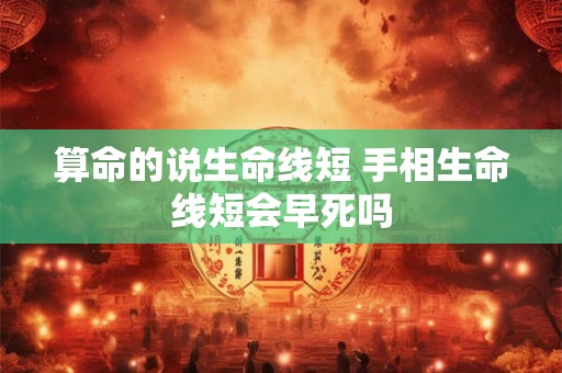 算命的说生命线短 手相生命线短会早死吗