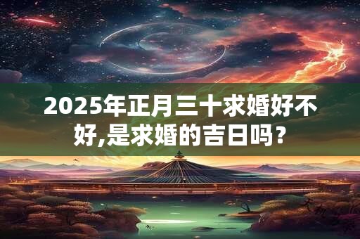 2025年正月三十求婚好不好,是求婚的吉日吗？