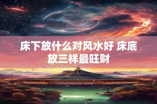 床下放什么对风水好 床底放三样最旺财