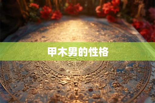 甲木男的性格